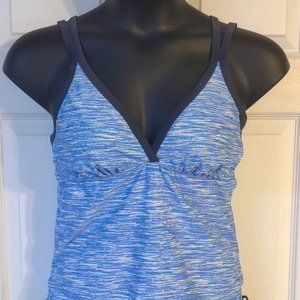 Free Country Purplish Blue Tankini Top